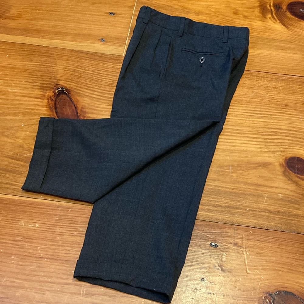 BROOKS BROTHERS Fleece 6 Boys Brooksease Gray 100% Wool Dress Pants Pleat Front